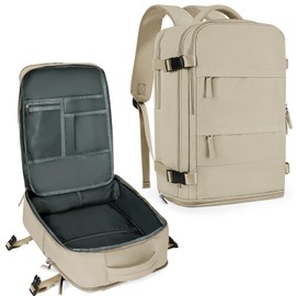 coowoz Travel Backpack For Women Men,Carry On Backpack,Hiking Backpack Waterproof Outdoor Sports Rucksack Casual Daypack travel essentials（Khaki）