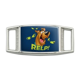 GRAPHICS & MORE Scooby-Doo Relp! Rectangular Shoe Shoelace Shoe Lace Tag Runner Gym Charm Decoration