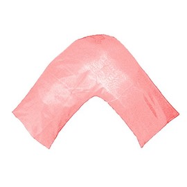 Gyulin Silky Soft Satin V Shaped/Tri/Boomerang Standard Pillow Case Cushion Cover Multiple Colors (Pink)