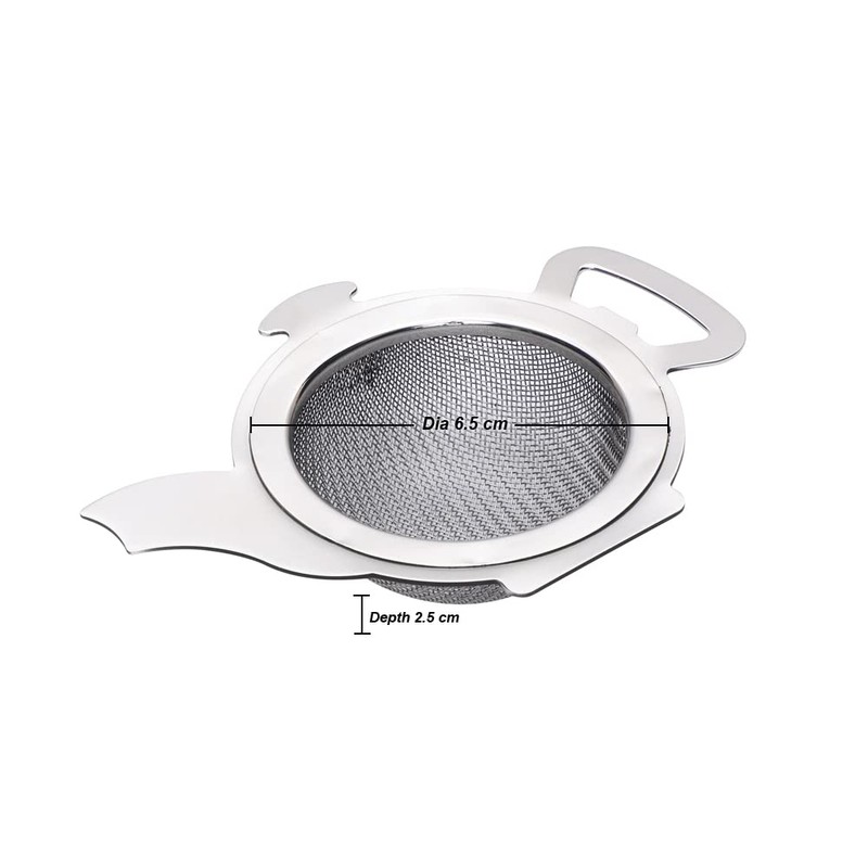 HealthAndYoga™ Stainless Steel Tea Strainer with a Utility Cup -