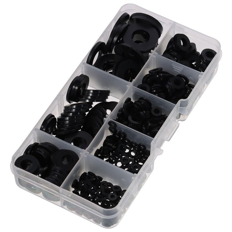 Fudeshe 550Pcs Flat Washers Assortment Kit,Black Durable M2 M2.5 M3