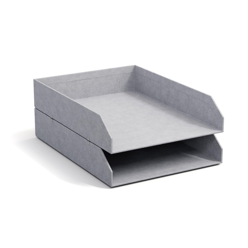 Bigso Hakan Set of 2 Letter Trays for Desk, Stackable