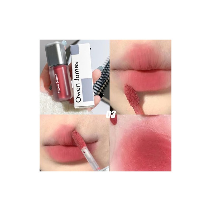 Baorder Set De 4 Labiales Líquidos Mate, Brillo Labial Coreano