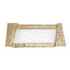 Badash EV50G Handcrafted Rimini Gold Color Glass Serving Tray