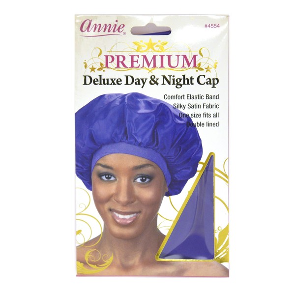 Annie Premium Deluxe Day & Night Cap Purple Universal Size #4554
