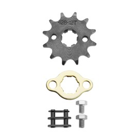 Be In Your Mind 428 12T 17mm Motorcycle Front Engine Sprocket Chain Retainer Plate Locker for 50cc 70cc 90cc 110cc 125cc Dirt Pit Bike Mini Bike ATV 4 Wheeler Moped