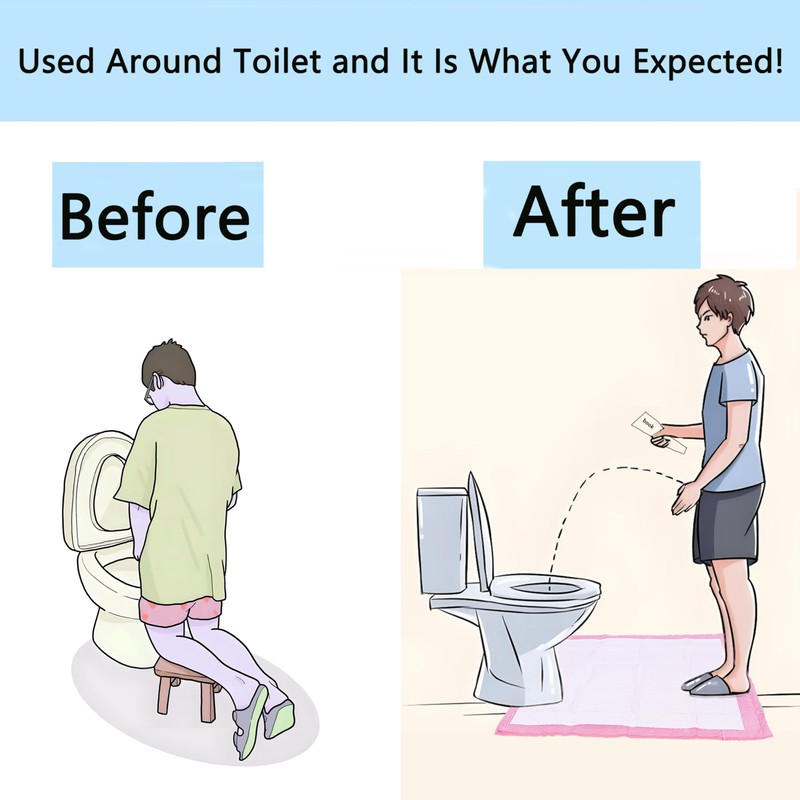 Toilet Floor Protector From Urine 15 Pack Disposable Toilet Mats