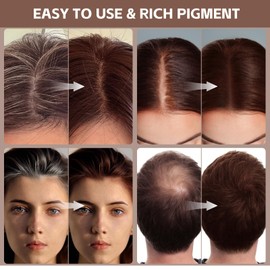 Boobe 2 in 1 Hair Color Stick with Comb - Retouch Roots - Portable, Smudge-Resistant - Conceals Gray Roots for Men and Women