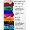 Maker's Craft Recycled Fuzzy Fringes Sari Silk Ribbon Yarn 35yards,