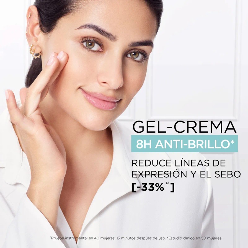 Gel Crema L'oréal Paris Ácido Hialurónico Anti Brillo 50ml