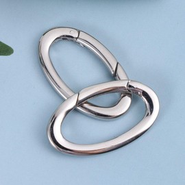 Milisten 2 x O-Ring Round Carabiner Snap Clip Spring Clip Round Carabiner Oval Spring Clip Outdoor Sport Buckle for Outdoor 28 mm x 16 mm / 1. 1 x 0. 6 Inches