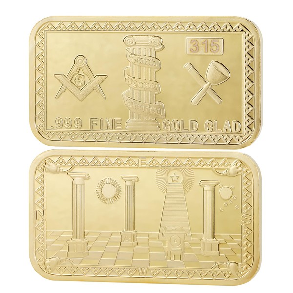 Leafence Exquisite Freemason Commemorative Coin - Intricately Designed Masonic Symbol