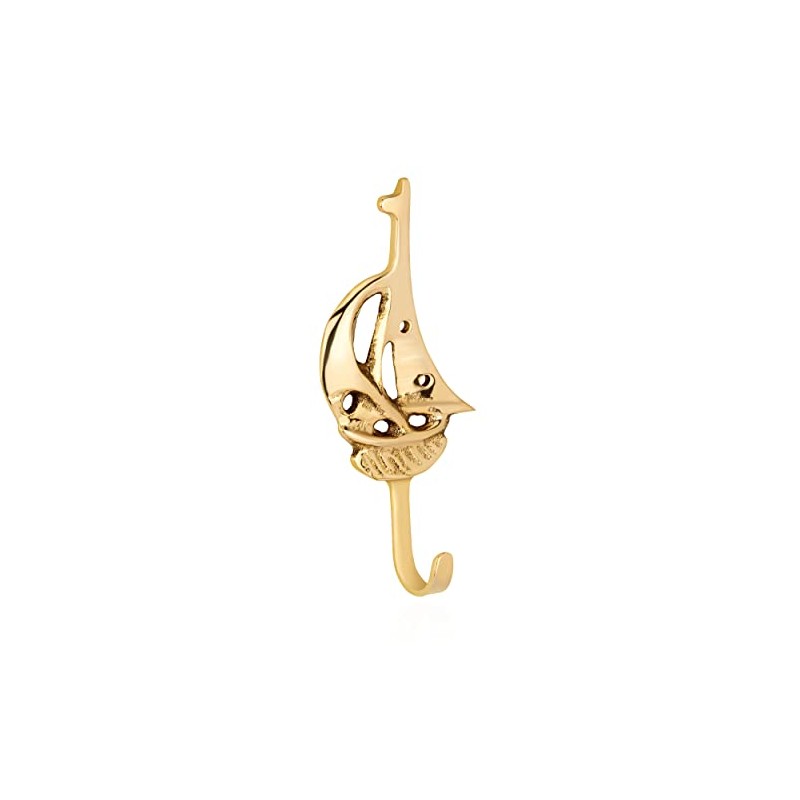NKlaus Maritime Hook Boat 4 x 9.5 cm Brass Gold