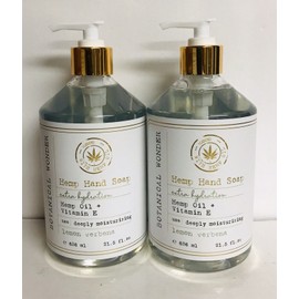 Home & Body 2 Bottles Lemon Verbena Moisturizing Hand Soap w/ Hemp Oil & Vitamin E 21.5 oz