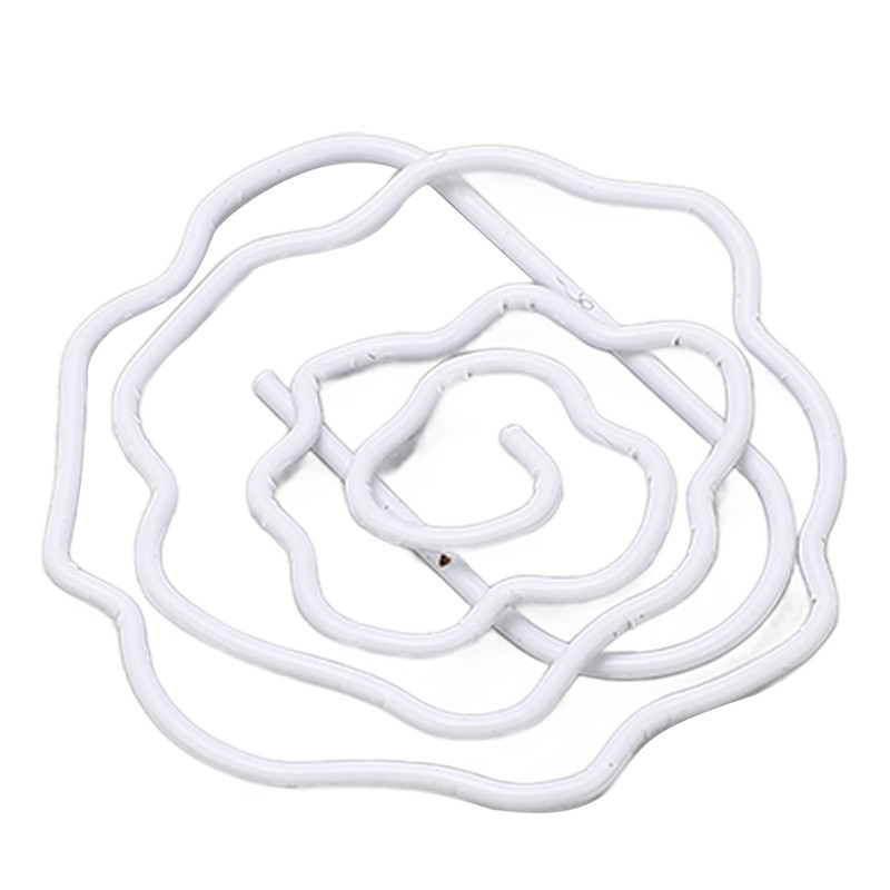 100pcs Rose Shape Paper Clips Increased Slip Resistance Lightweight Metallic