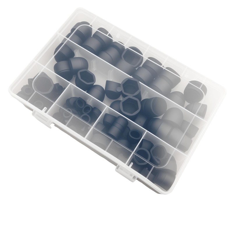 EFGTEK 143 Pcs Plastic Bolt Caps,Hex Head Dome Bolt Covers,Screw