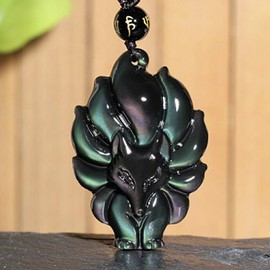 AiO JAPAN Necklace, Nine-tailed Fox, Ver2, Collar, Cord, Accessory, Amulet, Evil Protection Beads, Style, Stylish Item, Good Luck Remover, Christmas Gift, Petite Gift, Christmas Present, Present,