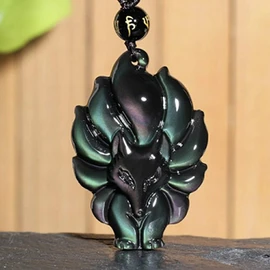 AiO JAPAN Necklace, Nine-tailed Fox, Ver2, Collar, Cord, Accessory, Amulet, Evil Protection Beads, Style, Stylish Item, Good Luck Remover, Christmas Gift, Petite Gift, Christmas Present, Present,