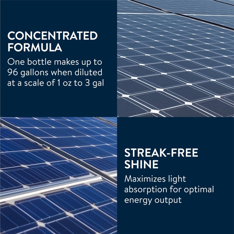 Essential Values Solar Panel Cleaner - Neutral PH Streak-Free Wet