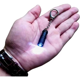 e1 Smallest Keychain Flashlight Tiny Mini Keychain Light Long-Lasting Safety Light for Everyday Carry Emergencies Outdoor Dog Walking Hiking Camping Nice Gift for Parents Kids