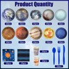 355pcs Space Birthday Decorations for 50 Guests Party Supplies Include