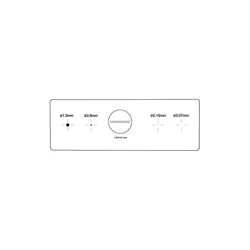 TOSUKKI Microscope Calibration Ruler Slide,4-Scales and 0.1mm Line Resolution,Microscope Calibration