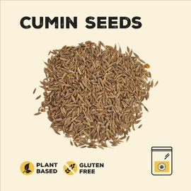 Nature Kitchen Cumin Seeds 500G Large Bag Of Seasoning Spices And Herbs. Gluten-Free and Vegan, Everyday Cooking Blends For Marinades, Sauces, Frying, Baking Or Grilling