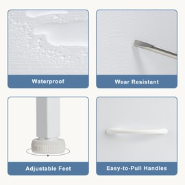 DUMOS Dresser for Bedroom with 5 Drawers, Storage Organizer Units Furniture, Chest Tower TV Stand with Fabric Bins, Metal Frame, Wooden Top for Nursery, Living Room, Kidsroom, Closet, Brown