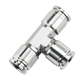 TAILONZ PNEUMATIC 304 Stainless Steel 3/8 inch od 90 Push to Connect Fittings Tube Elbow Connect Push Fit Fittings Tube Fittings Push Lock PV-3/8 (Pack of 1)