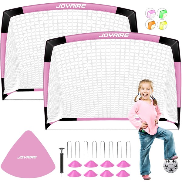 Soccer Goals for Backyard Set, Portable Toddler Kids Soccer Goal