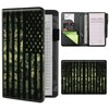 Server Books for Waitress Waiter with Zipper Pocket, Camouflage Flag