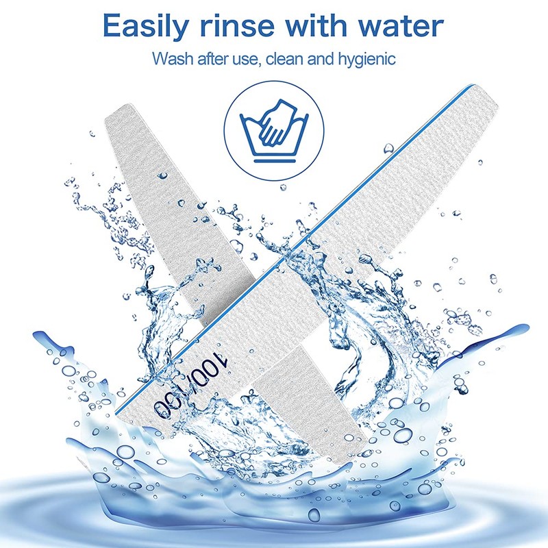 Nail File Set for Acrylic Nail Files, 100/100 Grit (12