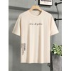 Verdusa Men's Oversized Graphic T Shirts Letter Slogan Drop Shoulder