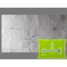 Parrs Snowflake Free Motion Quilting Ruler for Domestic Machines