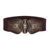 BlackButterfly Wide Elastic Stretch Vintage Antique Retro Buckle Belt (Dark