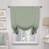 Solid Blackout Curtain Energy Efficient Tie Up Shades -Rod Pocket