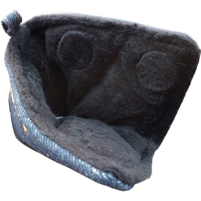 Denim Golf Putter Cover Pin Type Magnetic Blue