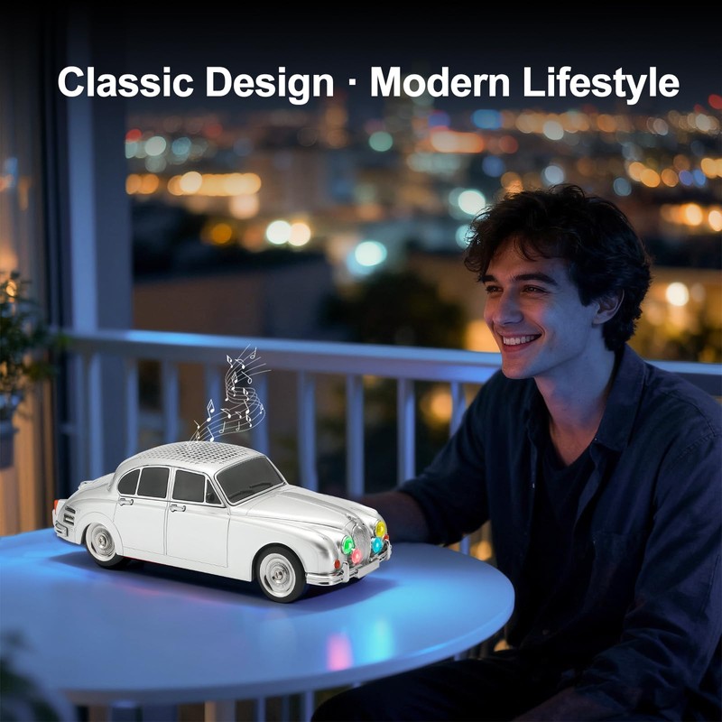 WSTER WS-596 Retro Sedan Bluetooth Car Replica Speaker – Portable
