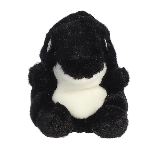 Aurora® Adorable Palm Pals™ Juneau Orca™ Stuffed Animal - Pocket-Sized Fun - On-The-Go Play - Black 5 Inches