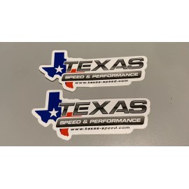 Texas Speed & Performance TSP Racing Logo Racing Contingency Decal Sticker 2pc