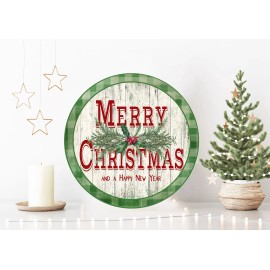 Twisted R Design Merry Christmas and Happy New Year Handmade Printed Wood Sign