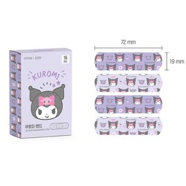 2Pack, Cute Kitty Friends Adhesive Bandages 10 Count, 16 Count Each Type, 26 Count Total, First Aid Bandages with Cute Designs (Purple)