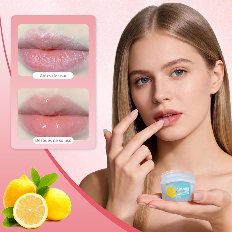 Set de 8 bálsamos labiales con sabor a frutas, Set