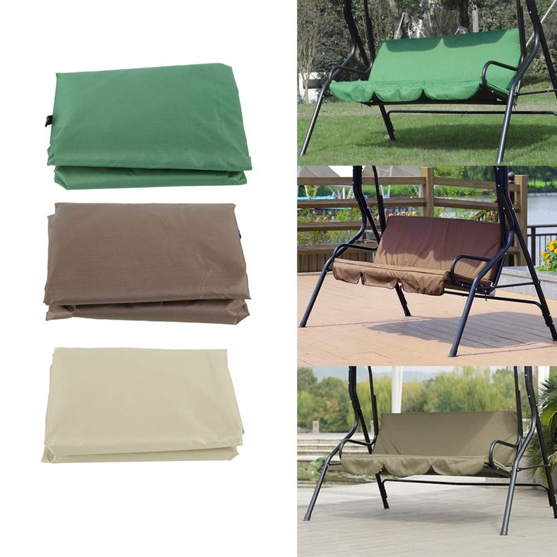 Waterproof Patio 3 Person Swing Cushion Cover Set Replacement,Foldable Durable