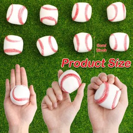 Vinsot 50 Pcs Mini Soft Foam Baseballs 2 Inch in Bulk Sports Themed Baseball Toys Stress Anxiety Relief for Little Teens Party ations Favors Supplies Gifts Stocking Stuffers