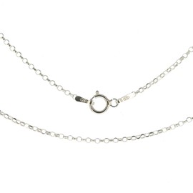 925 Sterling Silver Fine Diamond-cut Light Belcher Chain Necklace 1.5mm Wide 18 Inch Long