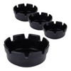 Black Plastic Ashtray Bakelite Plastic Notched Ashtray | 4 ¼”