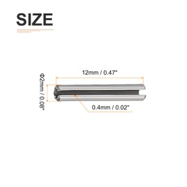 DTGN 2mmx12mm(DxL) Slotted Spring Pin - 50Pack - Good for Home Machine Fastener - 304 Stainless Steel Spring Dowel Tension Roll Pin - Silver