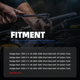 Fuel pump for Dodge Ram 1500 3.7L V6 4.7L V8 5.7L V8 2004-2006 for Ram 2500 5.7L V8 2005-2007 for Ram 3500 5.7L V8 2005-2007 Short Bed w/ 34 Gallon Tank Gas Engine