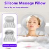 Aokelily Bath Silicone Pillow Luxury Bathtub Pillow with Non-Slip Suction